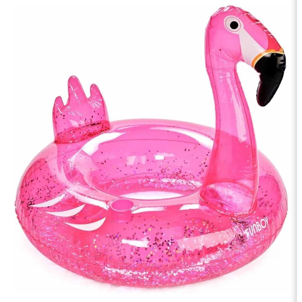 FUNBOY two sparkly flamingo pearl used unicorn inner tube